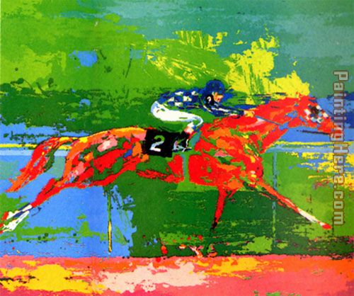 Secretariat Big Red painting - Leroy Neiman Secretariat Big Red art painting